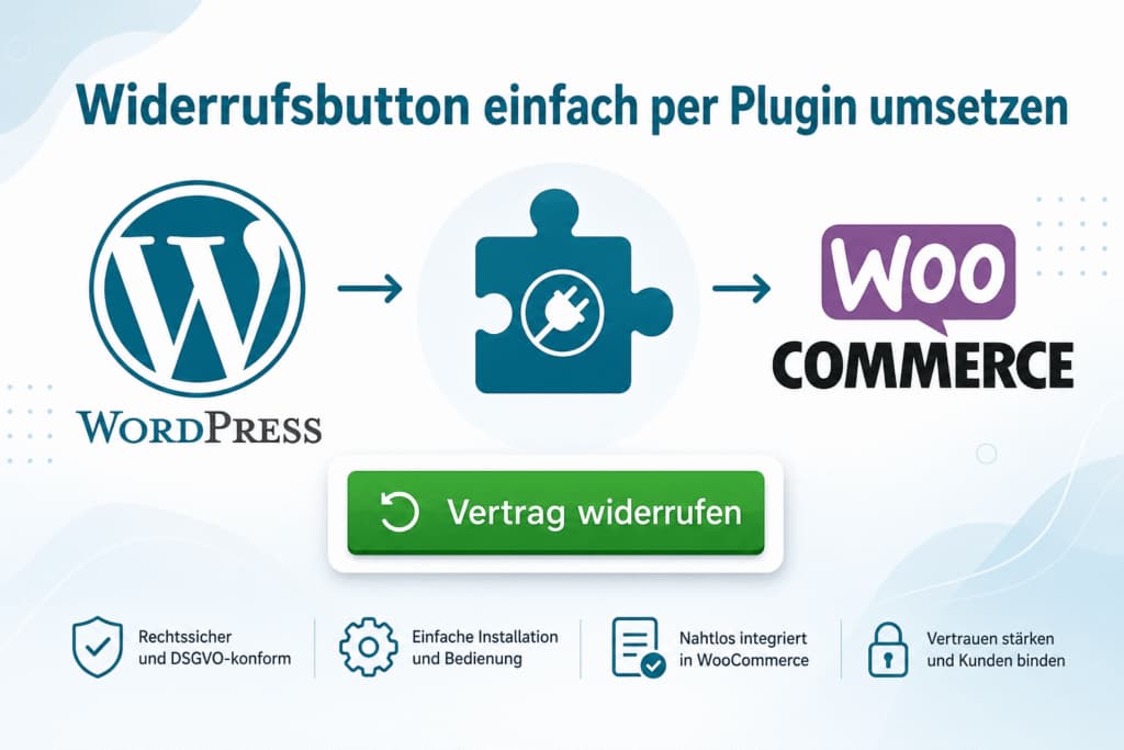 Wordpress woocommerce widerrufsbutton plugin rechtssicher einrichten