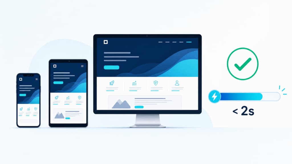 Mobile-first responsive design – website auf smartphone, tablet und desktop