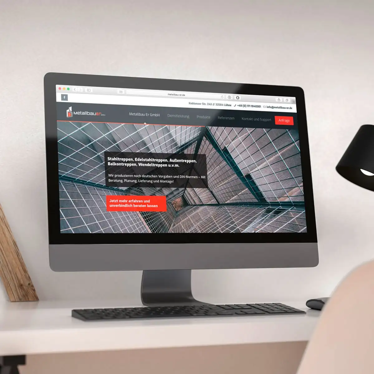 Referenz website wordpress metallbau er gmbh
