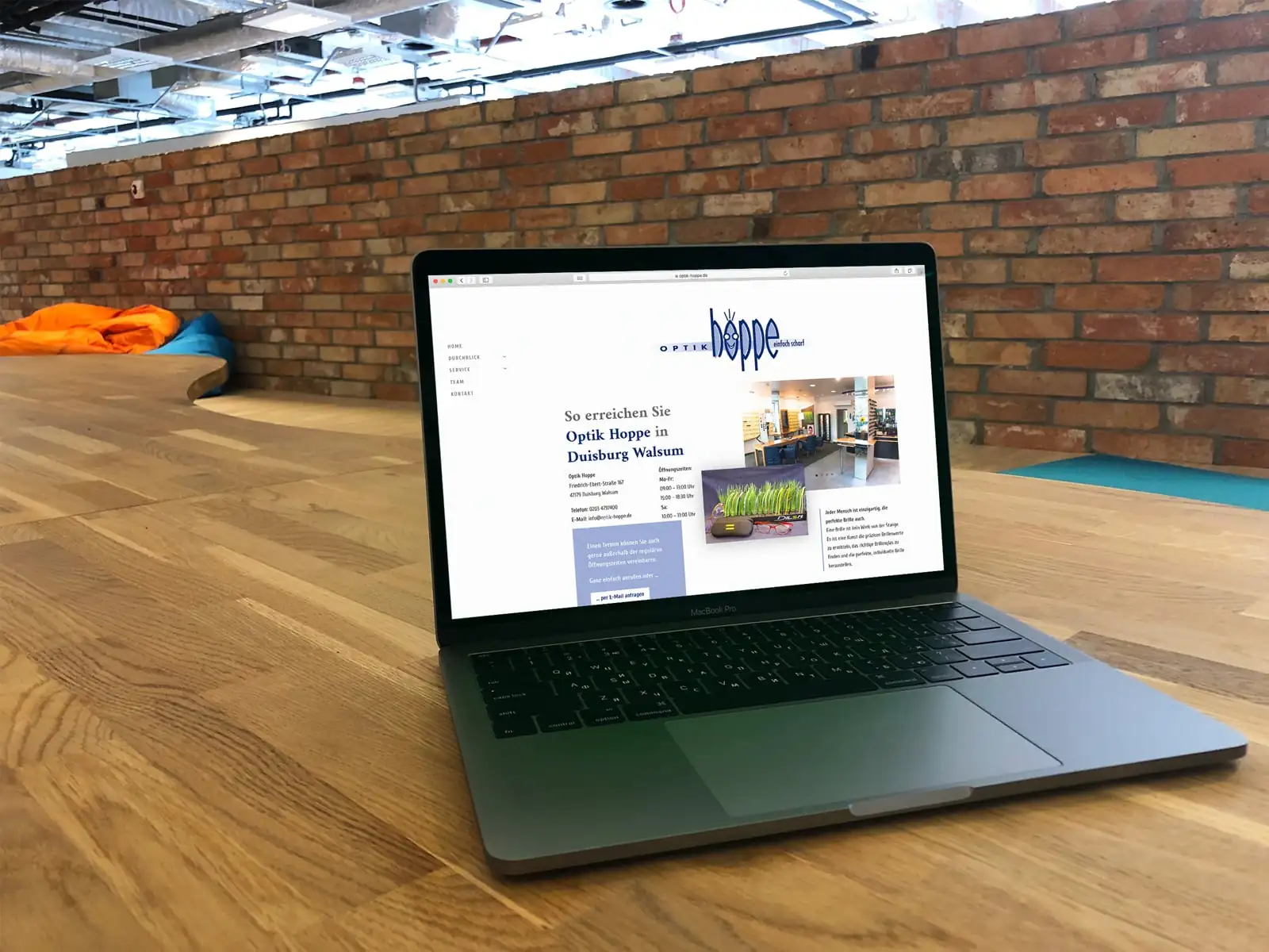Referenz – Website Optik Hoppe Referenz - WordPress Website für Optiker – Optik Hoppe