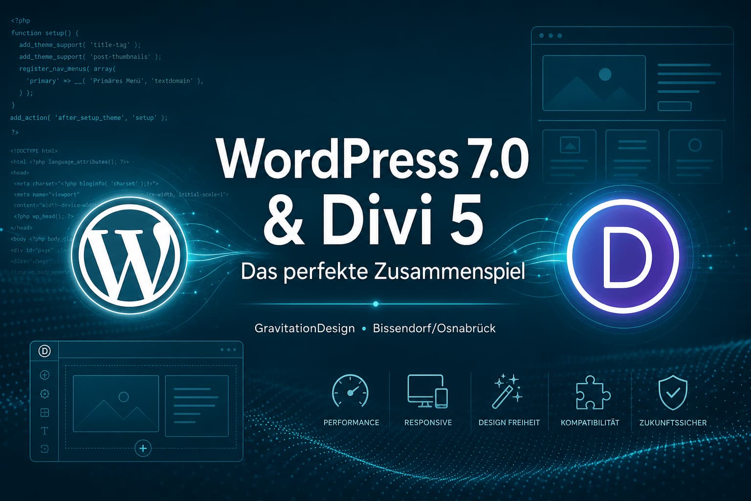 WordPress 7 und Divi 5 – Page Builder trifft neues CMS-Update, GravitationDesign Osnabrück