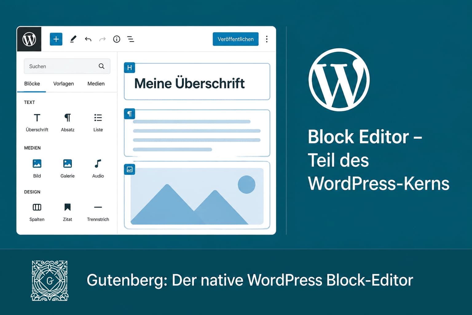Gutenberg block-editor benutzeroberfläche – nativer wordpress editor seit version 5. 0