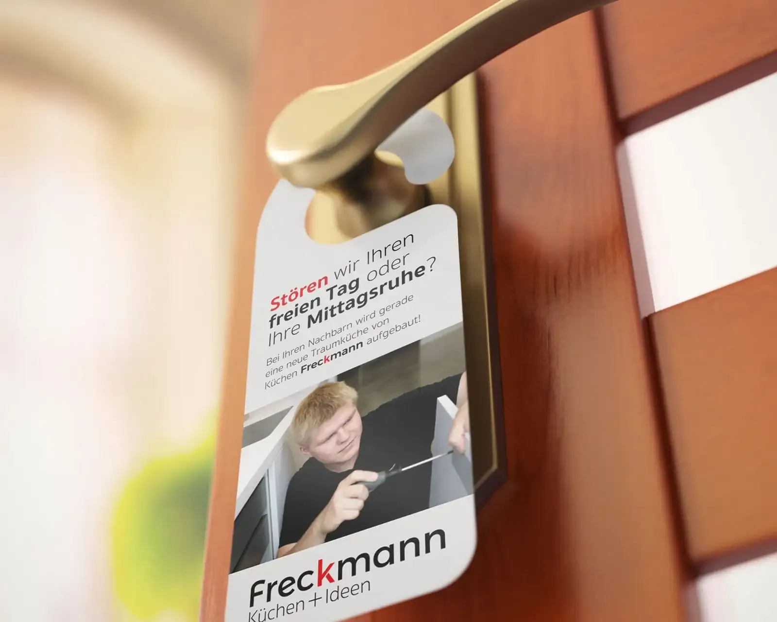 Referenz - Print Design Türanhänger Küchen Freckmann